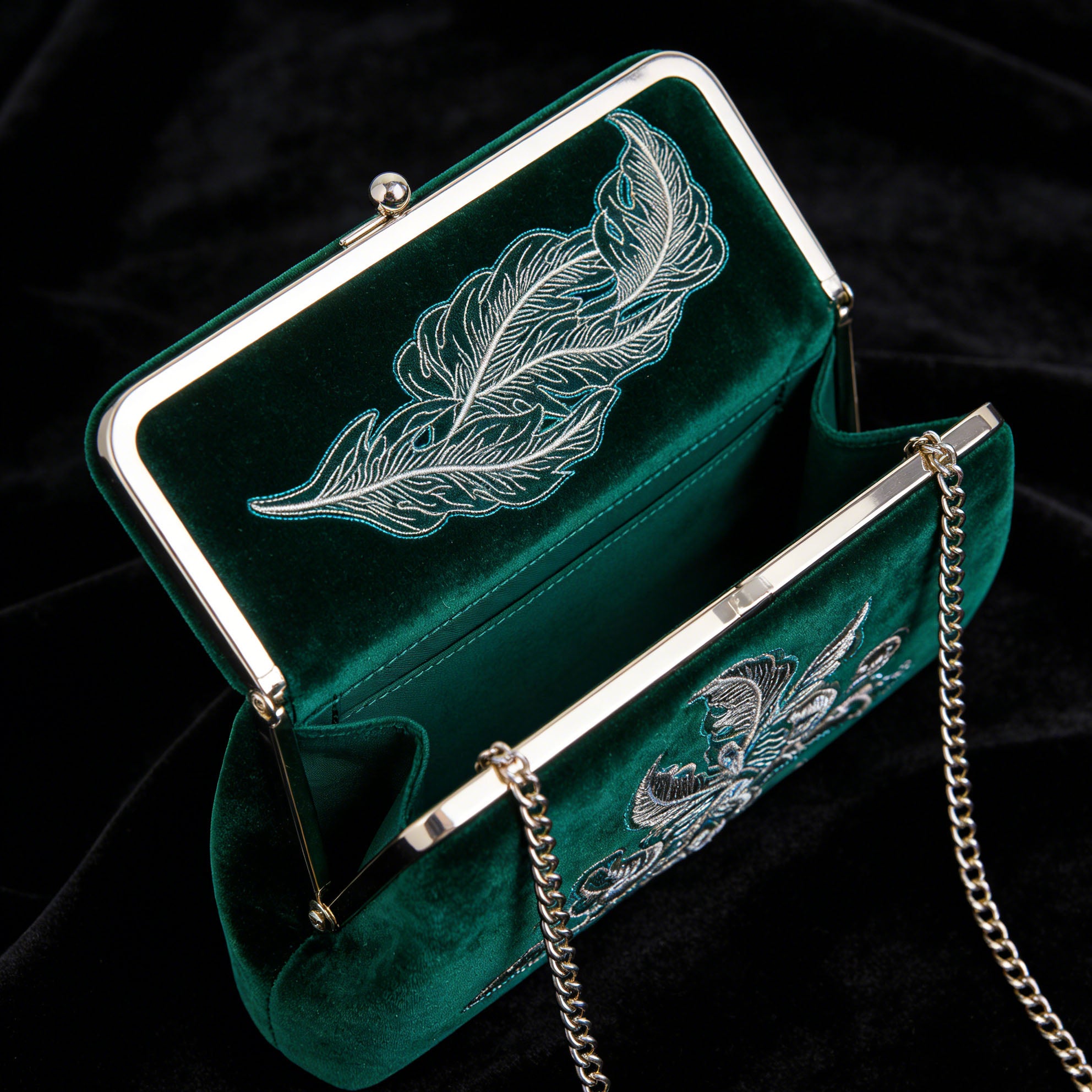 Elegant Feather Lace Embroidery-N606411