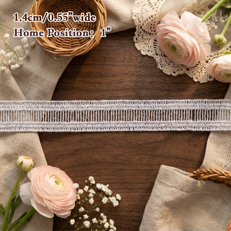 LaceCraze Vertical Stripe Openwork Lace Ribbon