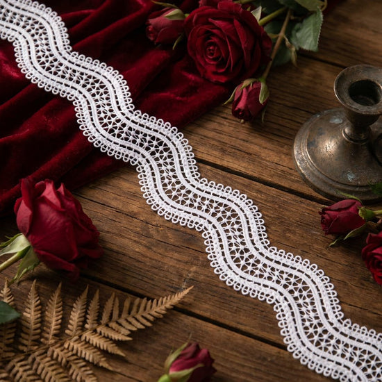 Three-layer Wavy Small Loop Mesh Lace Ribbon