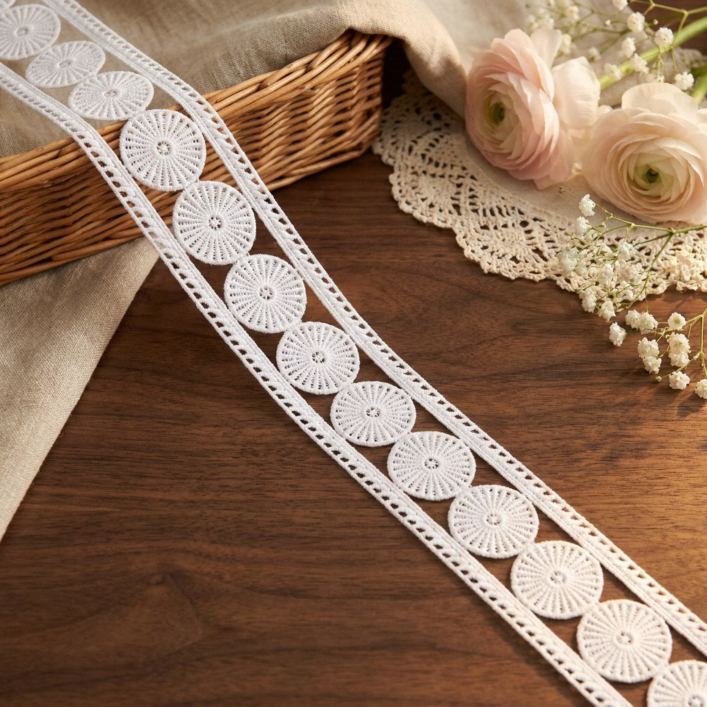 Continuous Radial Sun Pattern Lace Ribbon
