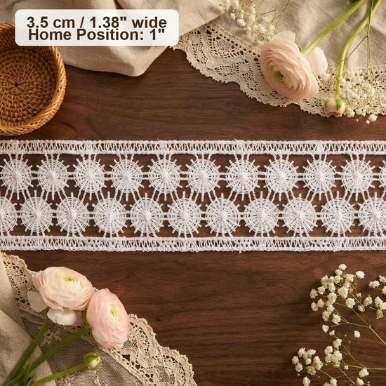 Double Row Hexagonal Mesh Lace Ribbon