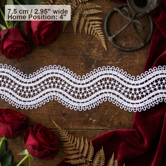 Three-layer Wavy Small Loop Mesh Lace Ribbon