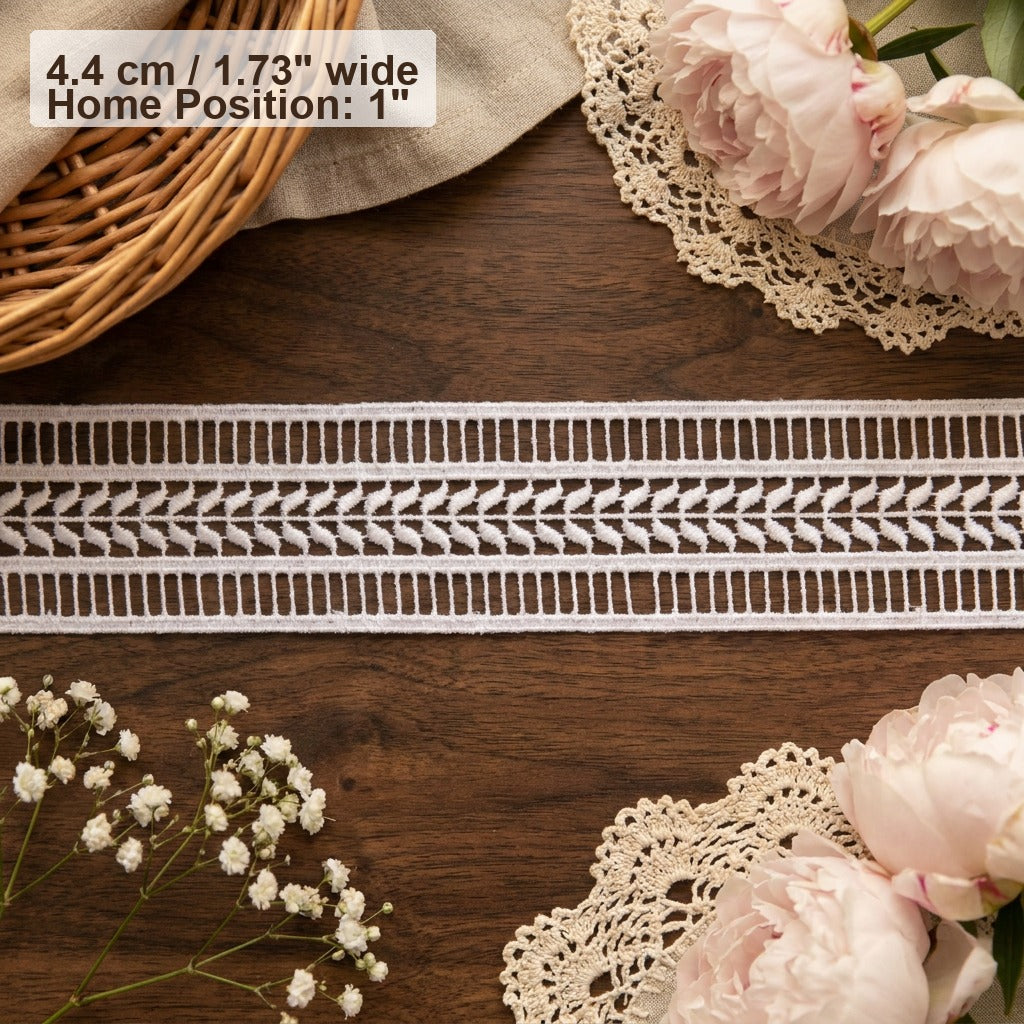 Double Strip Wheat Ear Geometric Lace Ribbon