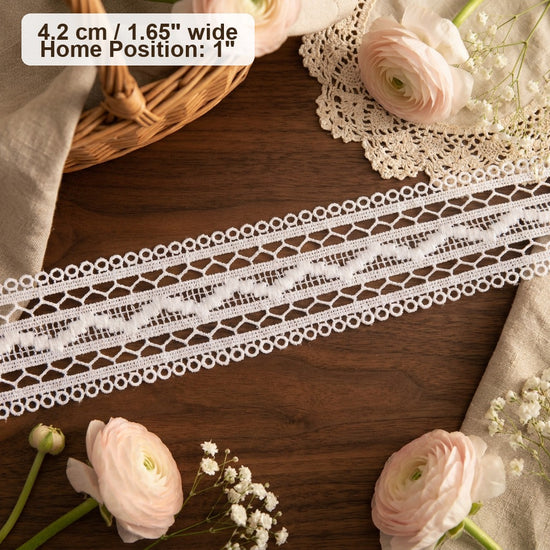 Double Small Loop Honeycomb Middle Decor Lace Ribbon