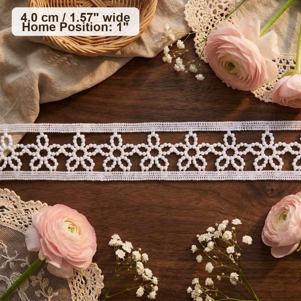 Continuous Hollow Five-Petal Flower Lace Ribbon