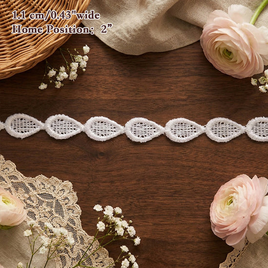 LaceCraze Teardrop Mesh Lace Trim
