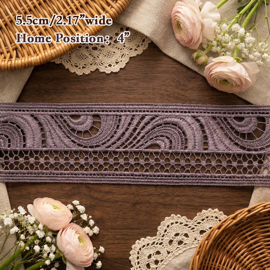 LaceCraze Layered Crescent Honeycomb Lace Ribbon