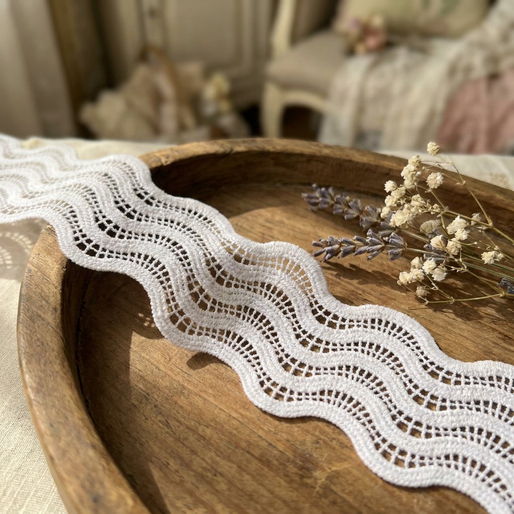 Four-layer Gradient Dot Wavy Lace Ribbon
