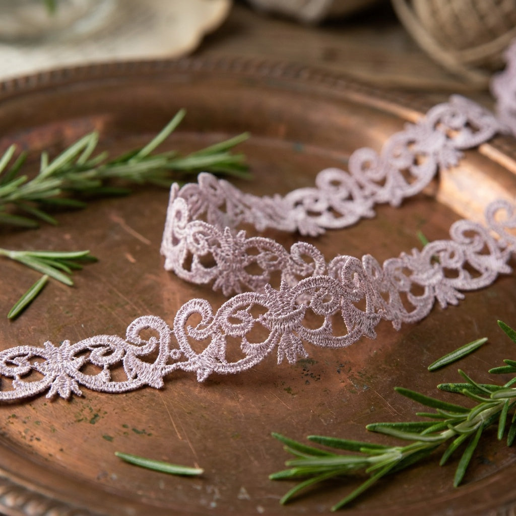 LaceCraze Baroque Scroll Floral Lace Trim