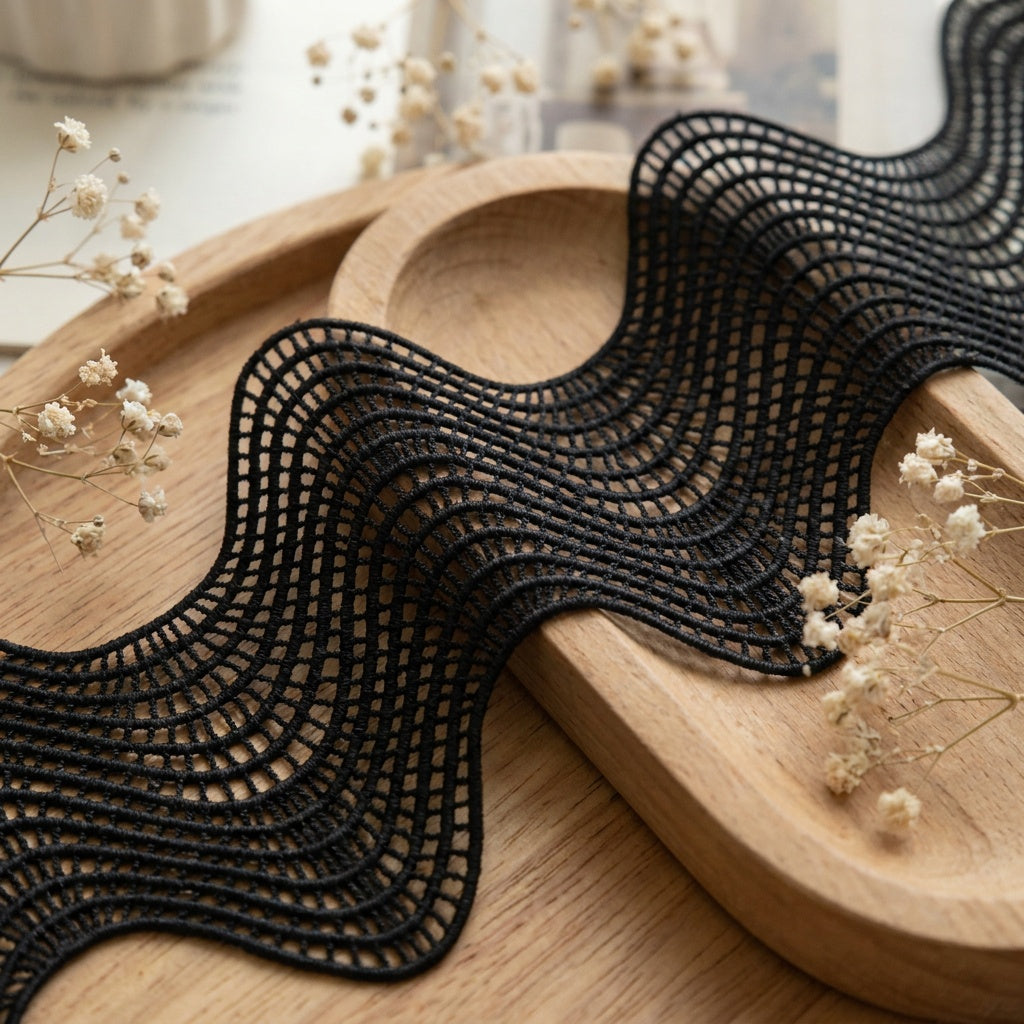 LaceCraze Wave Grid Wavy Lace Trim
