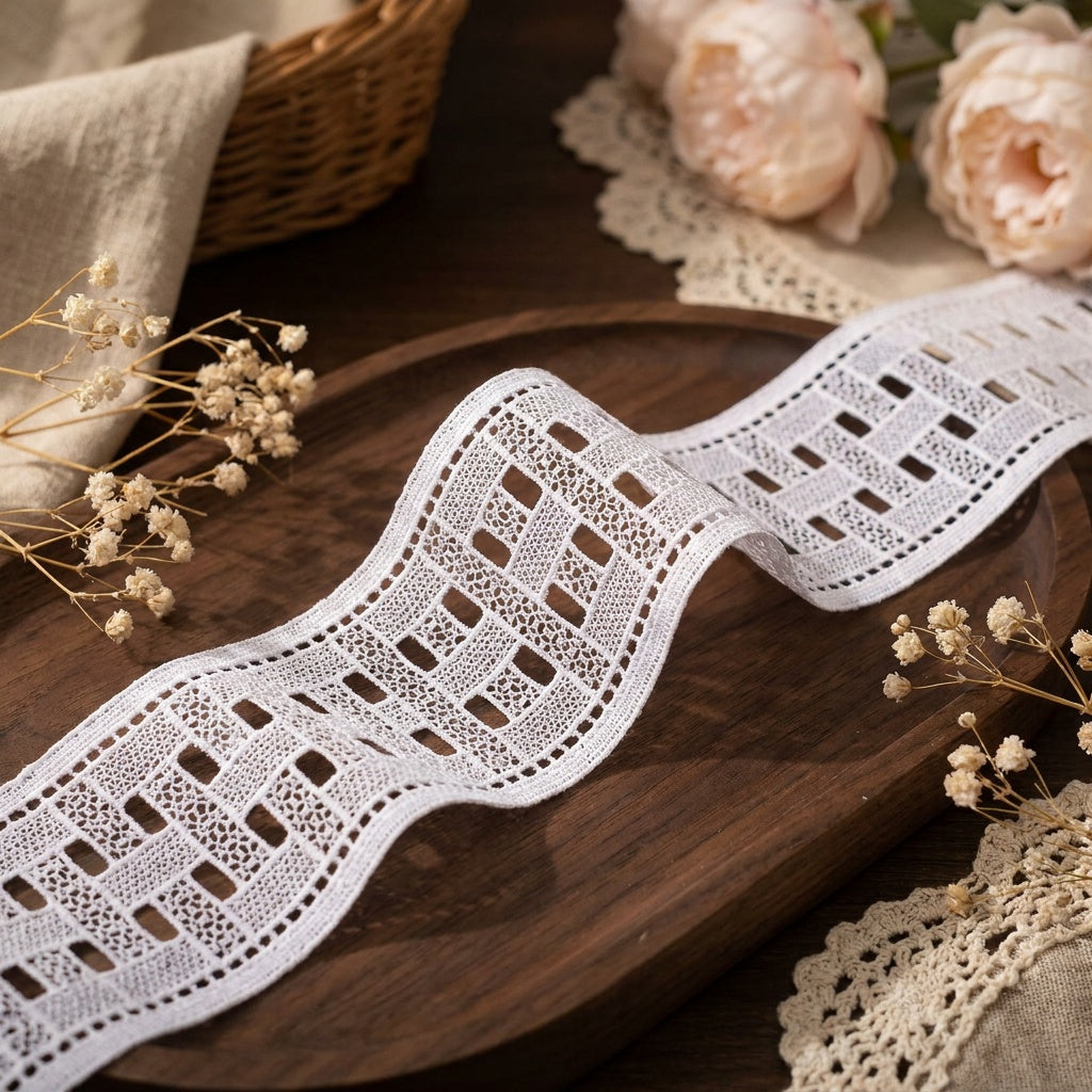 LaceCraze Brickwork Weave Lace Ribbon
