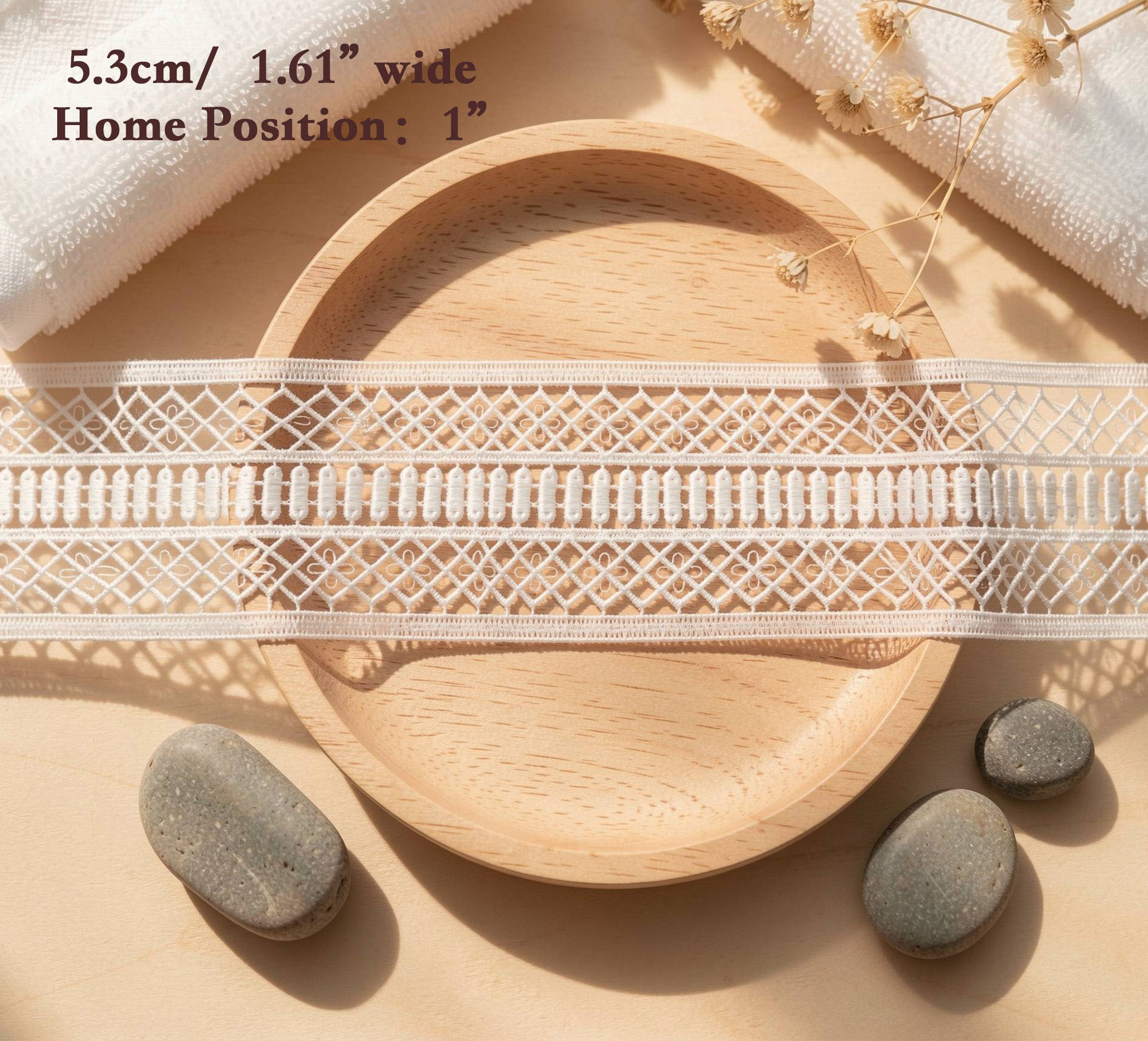 LaceCraze Diamond Lattice Vertical Bar Lace Ribbon