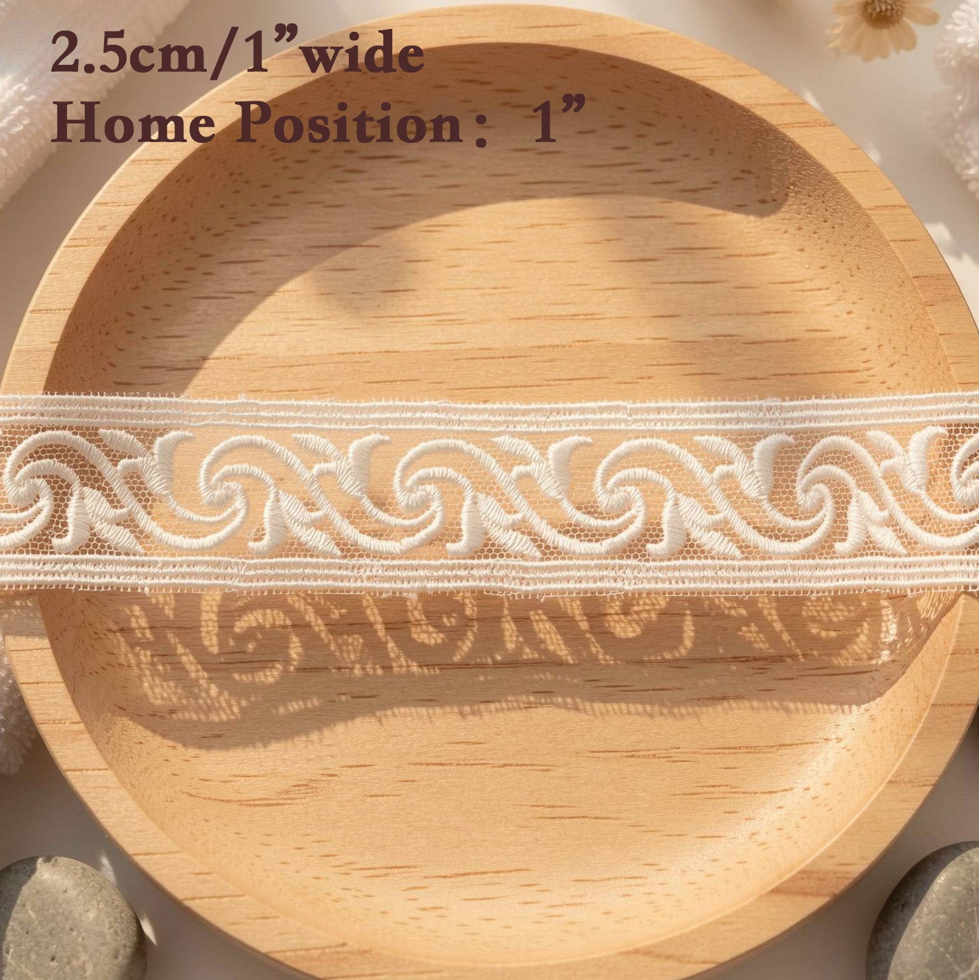 LaceCraze Light Purple Scrollwork Lace Ribbon