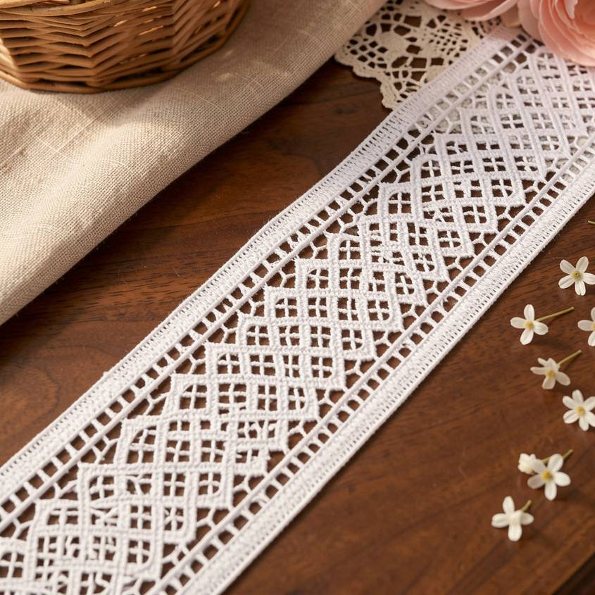LaceCraze Diamond Grid Lace Ribbon