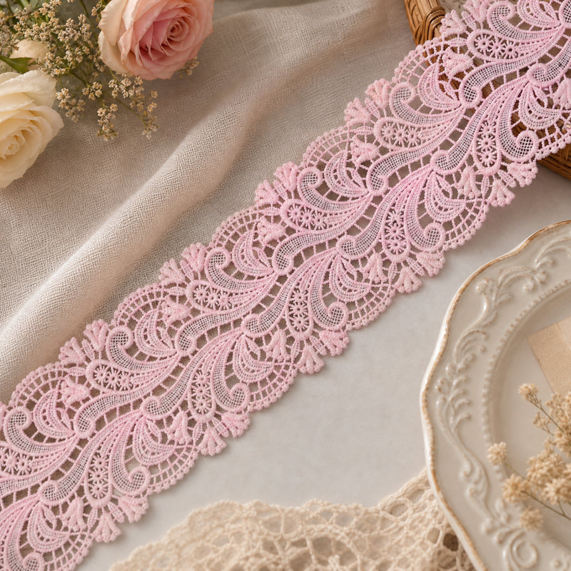 LaceCraze Ornate Scroll Floral Lace Trim