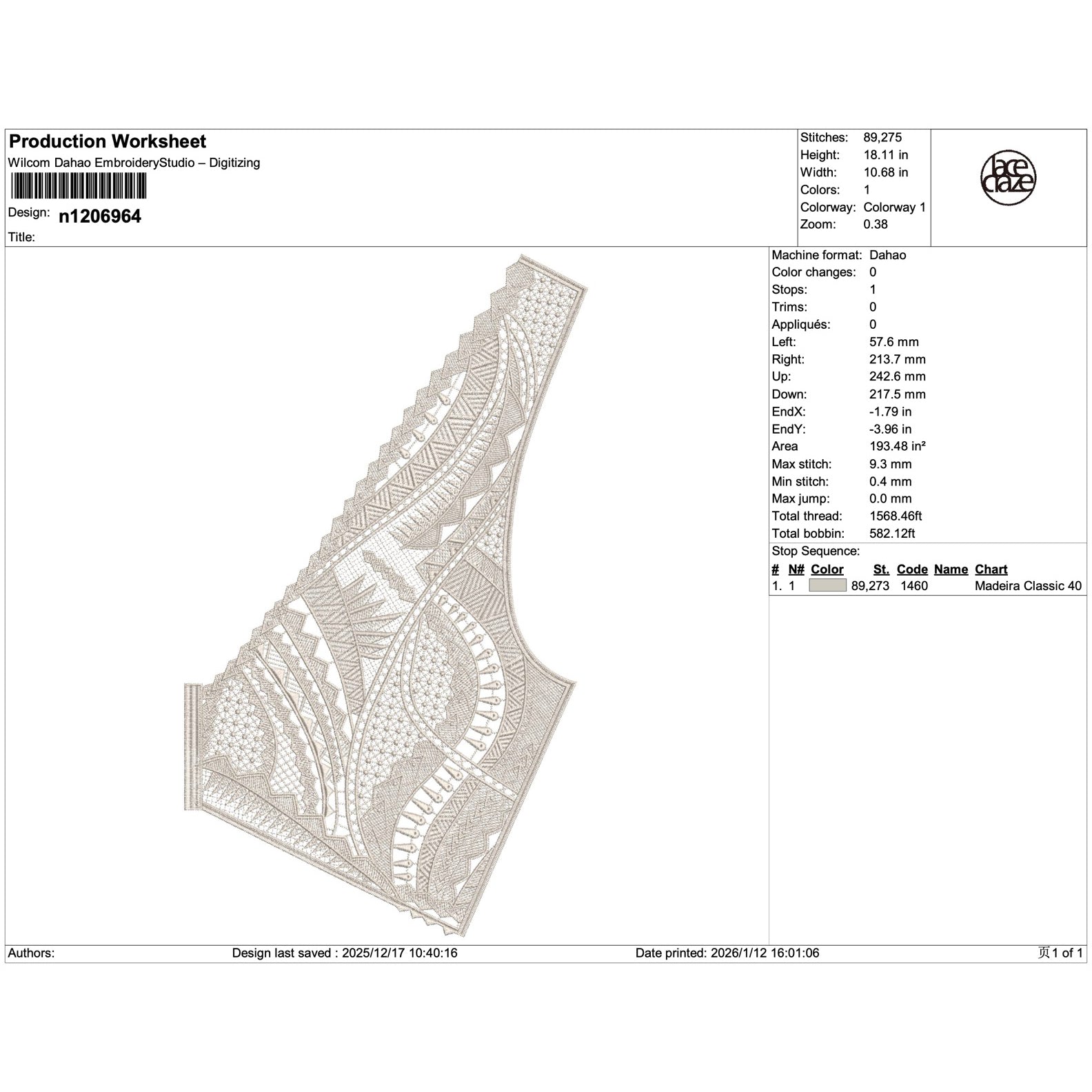 Geometric Wave Lace Applique Embroidery-N1206964