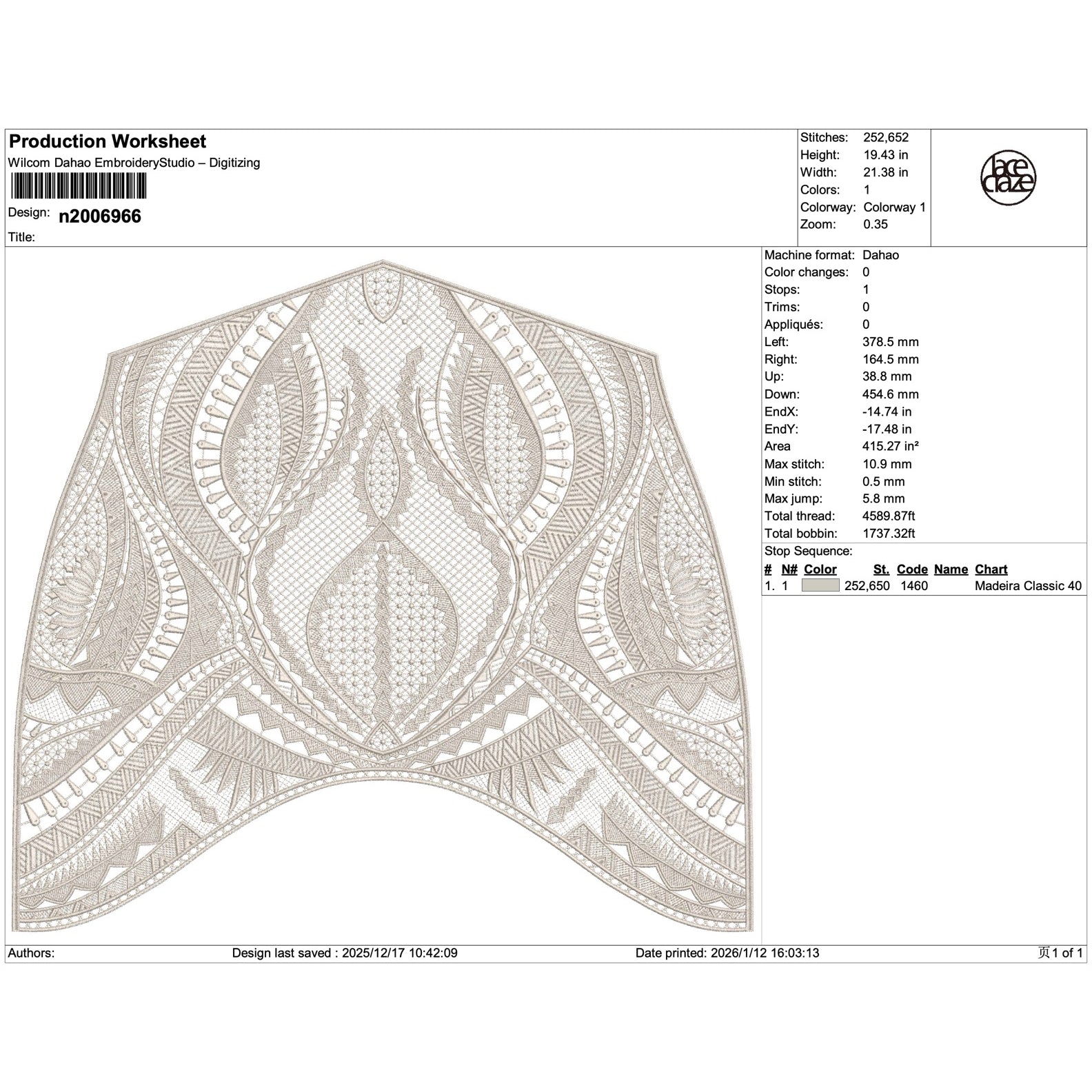 Petal-Geometric Fan-Lace Applique Embroidery-N2006966