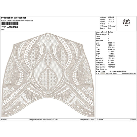 Petal-Geometric Fan-Lace Applique Embroidery-N2006966