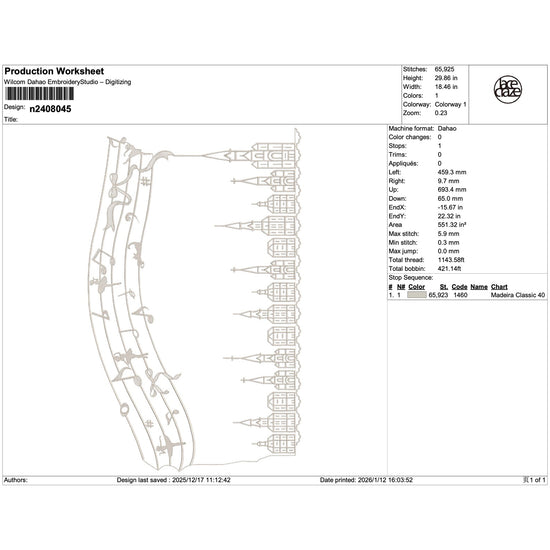 Ballerina Melody & Skyline Lace Border Embroidery-N2408045