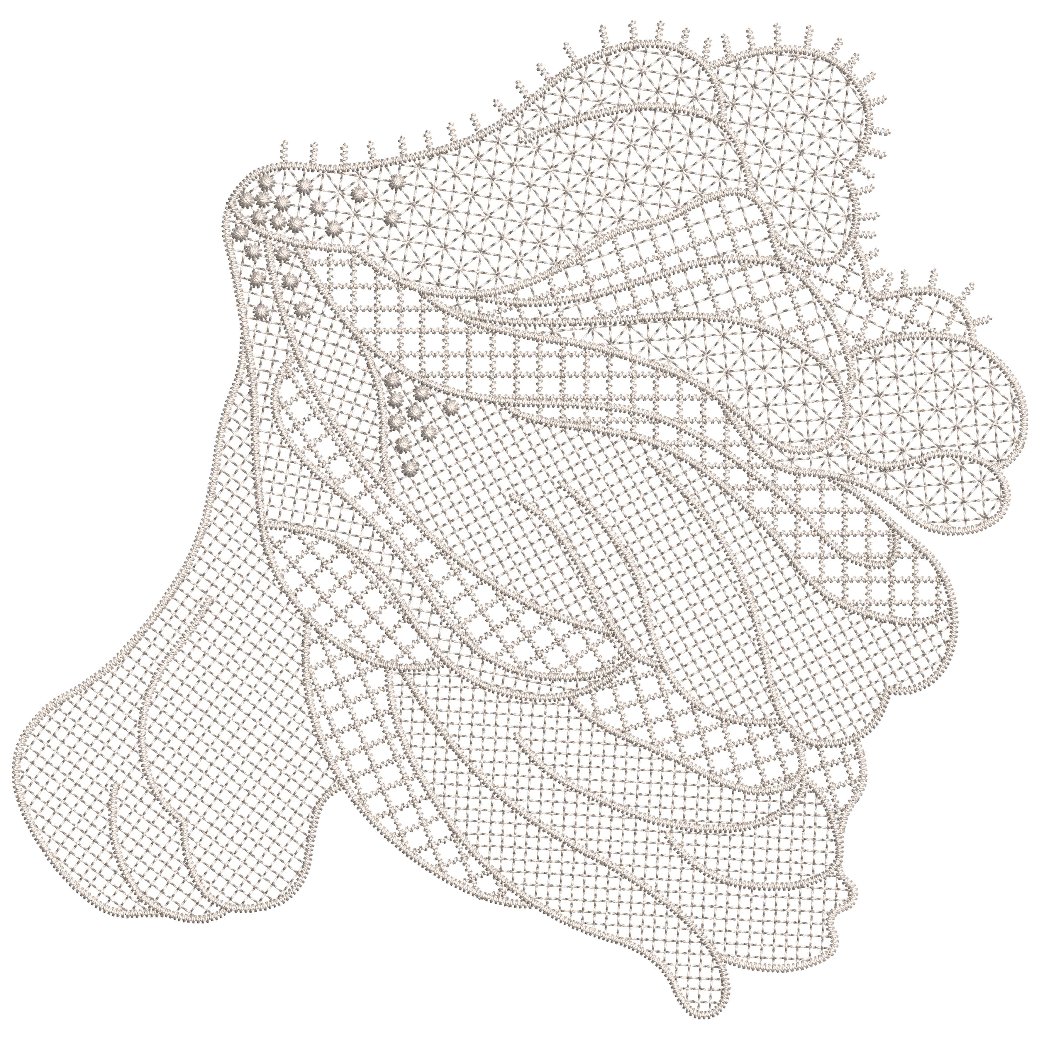 Lattice Feather Lace Embroidery-N609191