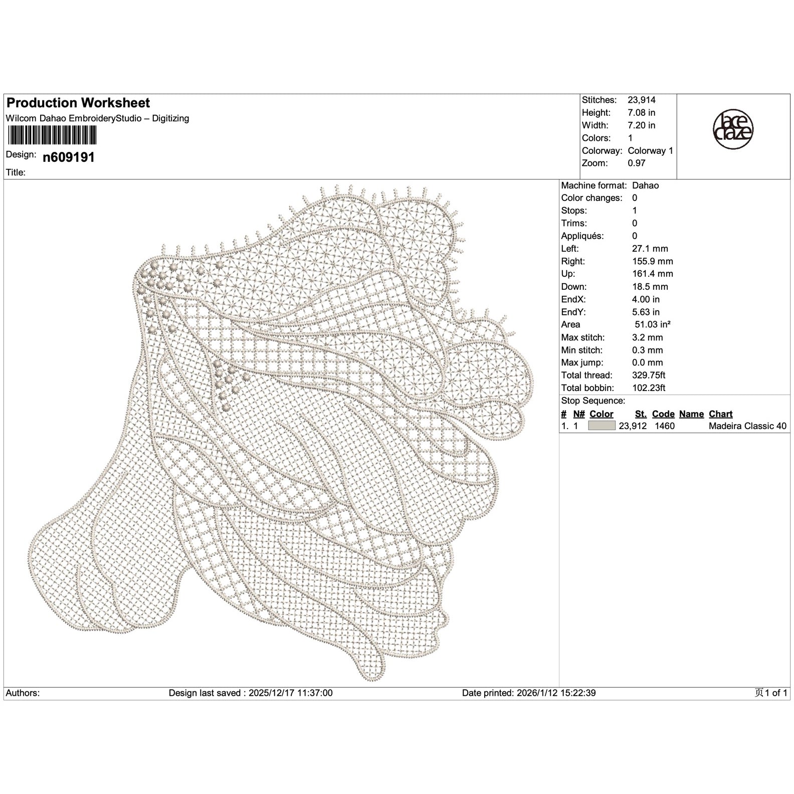 Lattice Feather Lace Embroidery-N609191