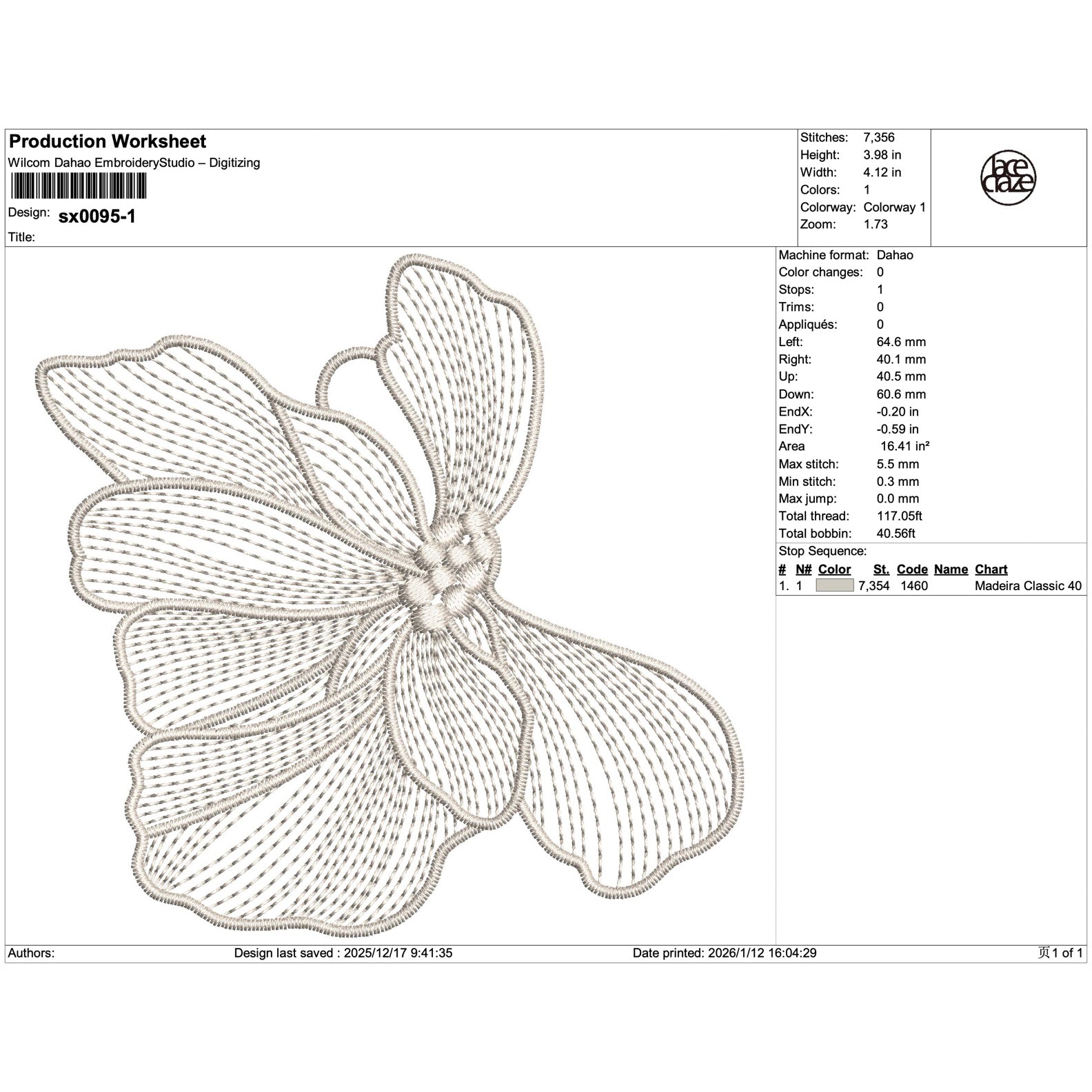 Delicate Petal Lace Flower Applique Embroidery-SX0095-1