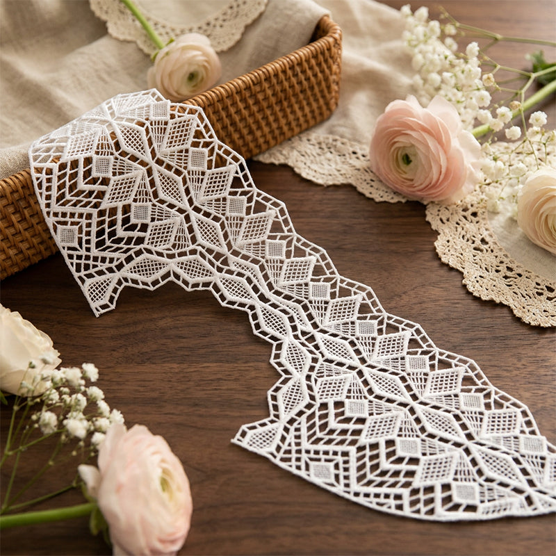 LaceCraze Layered Diamond Chevron Lace Collar