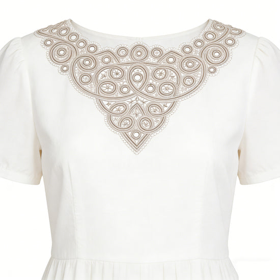 Ornate Circular Pattern Lace Embroidery-N605467