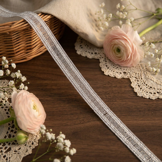 LaceCraze Vertical Stripe Openwork Lace Ribbon