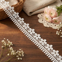 LaceCraze Floral Teardrop Fringe Scalloped Lace Trim