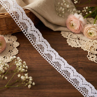 Wavy Top Triangle Mesh Dot Bottom Lace Ribbon
