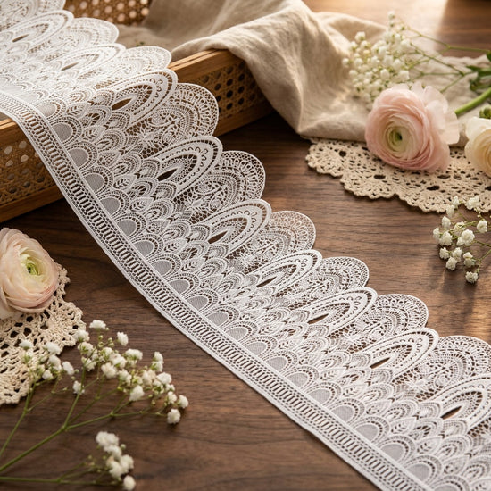 LaceCraze White Cathedral Gothic Lace Trim