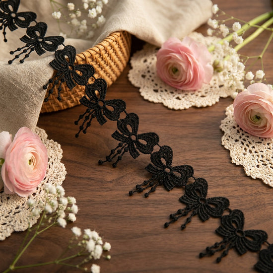 LaceCraze Bow Bead Tassel Lace Trim