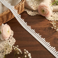 LaceCraze Staggered Vertical Oval Fringe Lace Trim