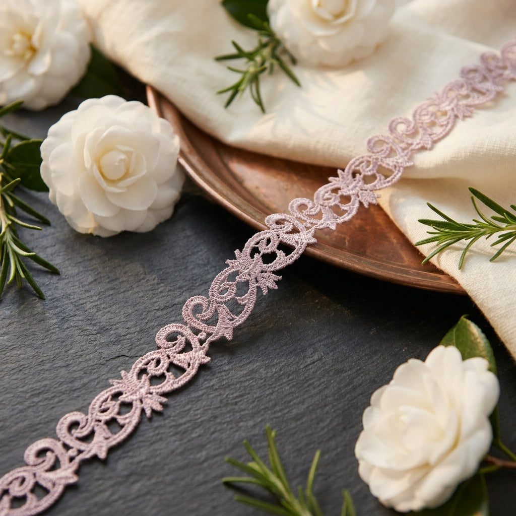 LaceCraze Baroque Scroll Floral Lace Trim