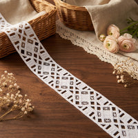 Interlaced Rhombus & Rectangle Hollow Lace Ribbon