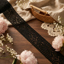LaceCraze Double Border Diamond Abstract Leaf Lace Ribbon