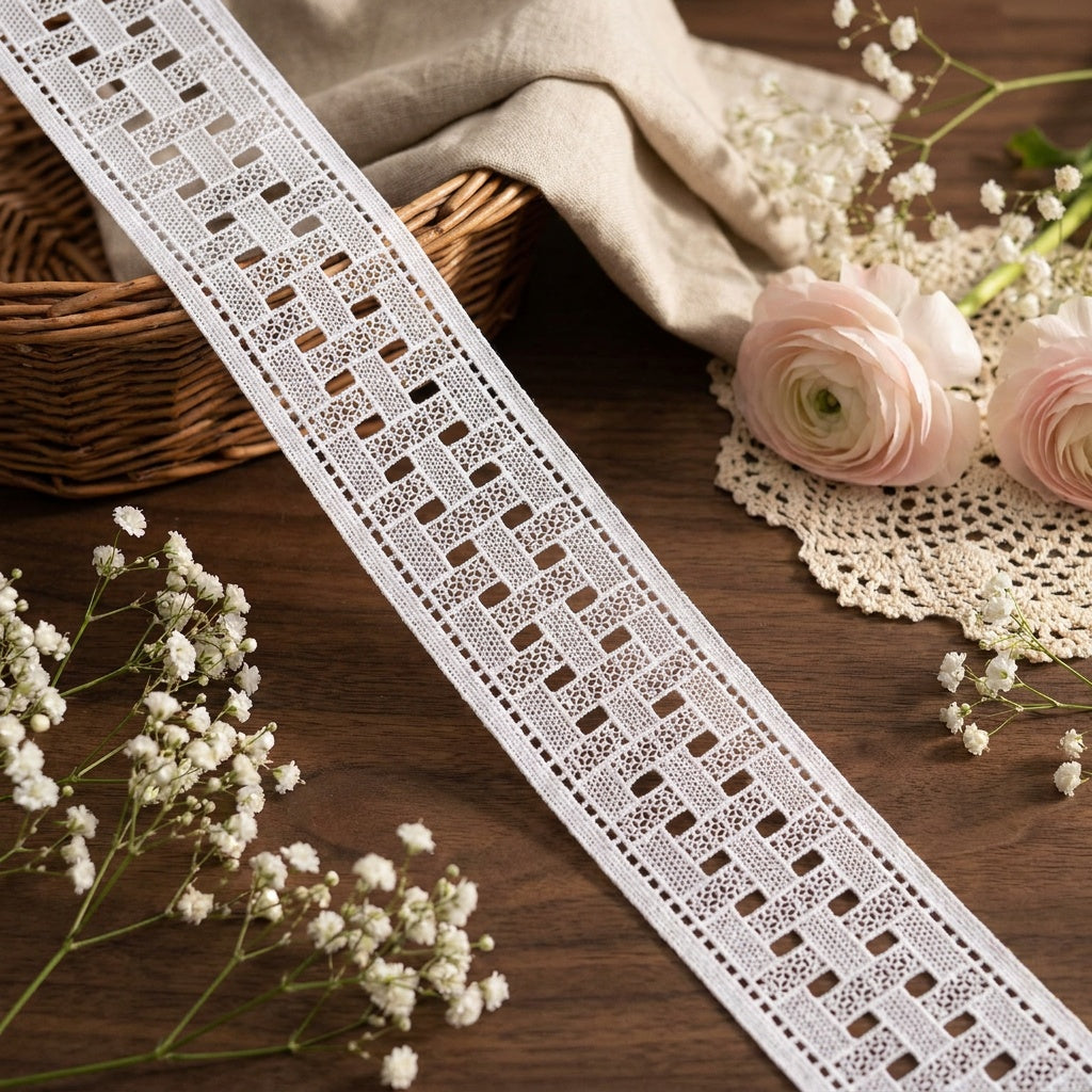 LaceCraze Brickwork Weave Lace Ribbon