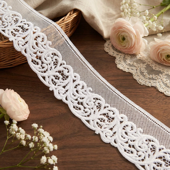 LaceCraze Baroque Scroll Mesh Lace Trim