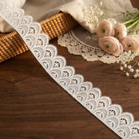 LaceCraze Double Layer Arch Four-Petal Floral Lace Trim