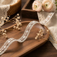 LaceCraze Star Mesh Embroidered Ribbon
