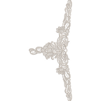 Ornate Scroll Lace Corner Embroidery