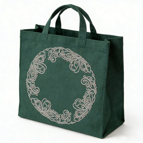 Swirling Vine Lace Wreath Embroidery-N1027333