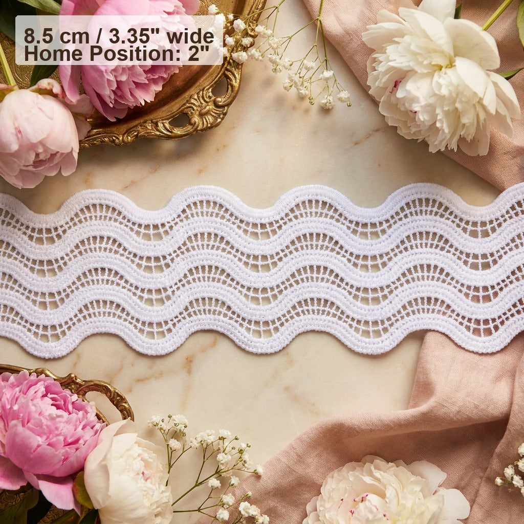 Four-layer Gradient Dot Wavy Lace Ribbon