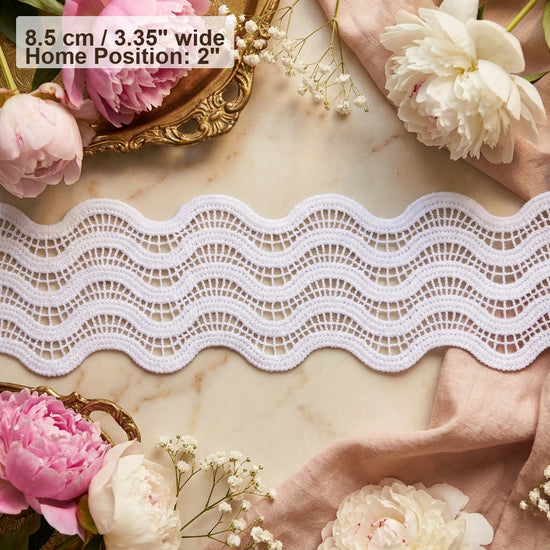 Four-layer Gradient Dot Wavy Lace Ribbon