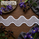 Wavy Edge Dotted Mesh Lace Ribbon