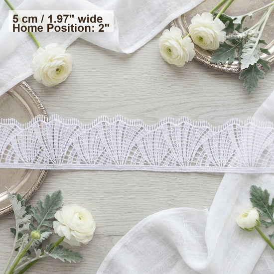 LaceCraze Fan Stripe Scallop Lace Trim
