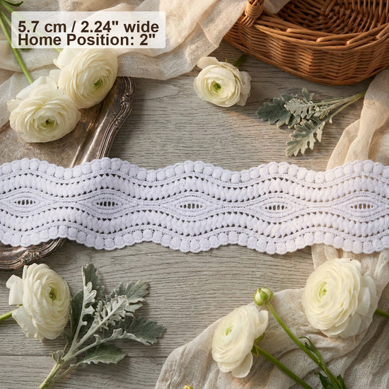 Multi-layer Parallel Wavy Dot Lace RibbonMulti-layer Parallel Wavy Dot Lace Ribbon