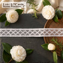 Continuous Interlaced Diamond Grid Narrow Lace Ribbon
