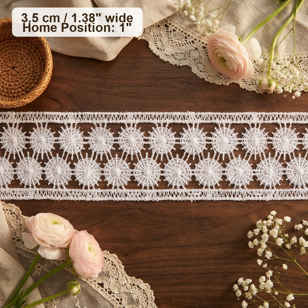 Double Row Hexagonal Mesh Lace Ribbon